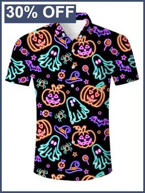 Men's 3D Graphic Hawaiian Shirt Polyester Spandex Button Down